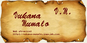 Vukana Mumalo vizit kartica
